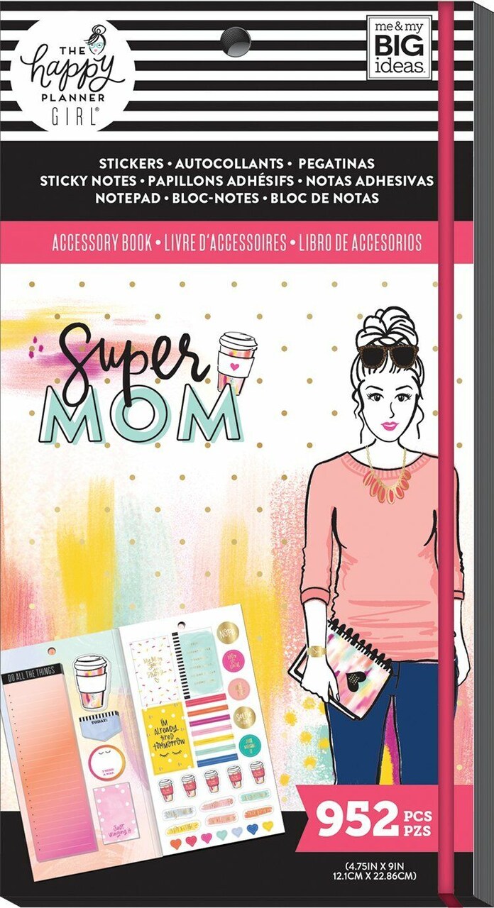Me & My Big Ideas The Happy Planner Super Mom Stickers Accessory Book 952pcs